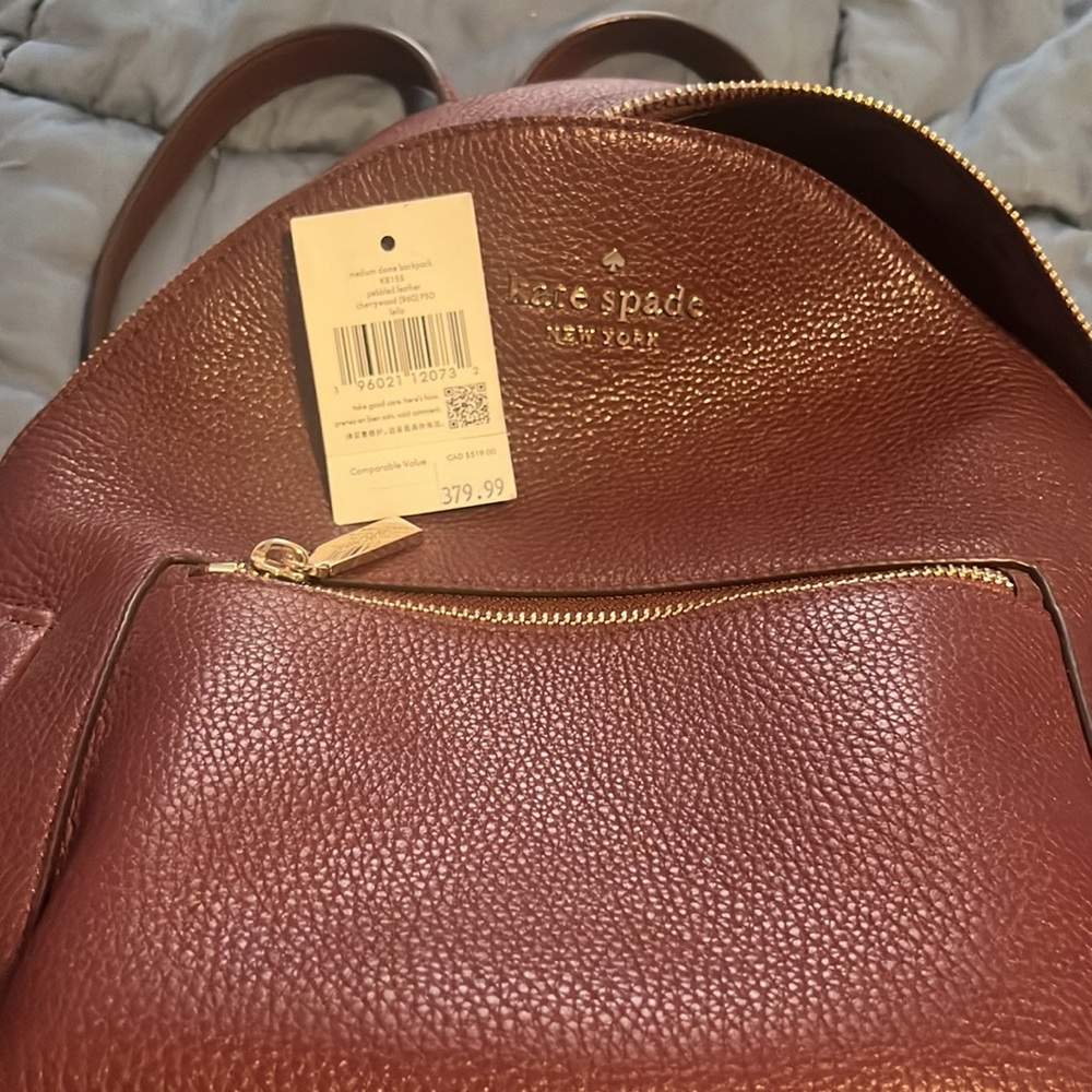 Kate Spade medium dome backpack in cherrywood. Good condition! - Picture 5 of 8